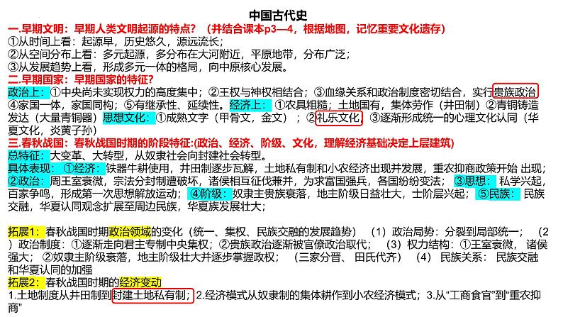 中国古代史、中国近代史、中国现代史 复习课件--2024届高考统编版历史二轮复习第1页
