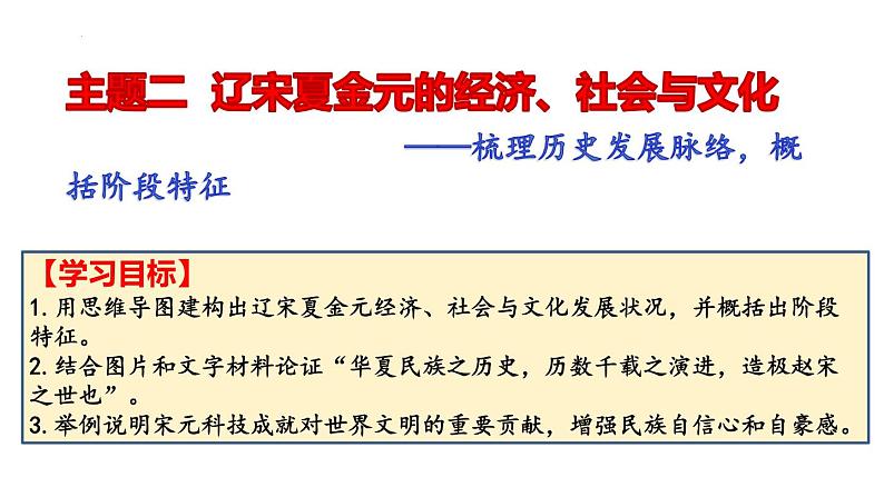 主题二 辽宋夏金元的经济、社会与文化 课件--2024届高考统编版必修中外历史纲要上一轮复习02