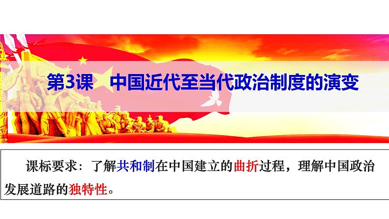 第3课 中国近代至当代政治制度的演变(精品课件) -2024-2025学年高二历史创设情境探究课件(选择性必修1:国家制度与社会治理)第1页