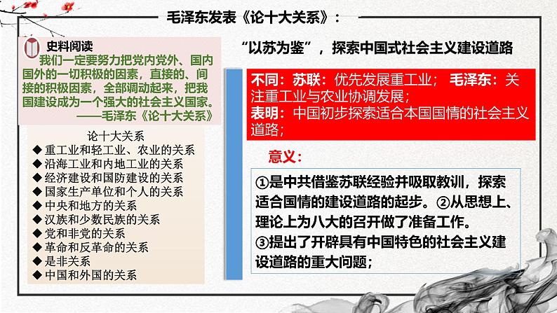 第26课 社会主义建设在探索中曲折发展(精美课件)-2024-2025学年高一历史同步高效教学课件(中外历史纲要上)第6页