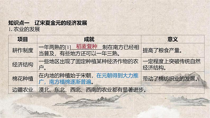 2025高考历史复习教案ppt:第三单元 第9讲 辽宋夏金元的经济、社会与文化06