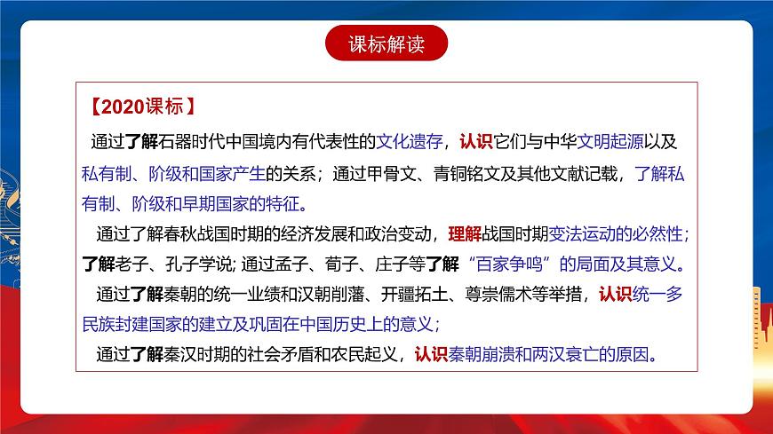【新課標(biāo)】第一單元《從中華文明起源到秦漢統(tǒng)一多民族封建國(guó)家的建立與鞏固》單元解讀課件第2頁