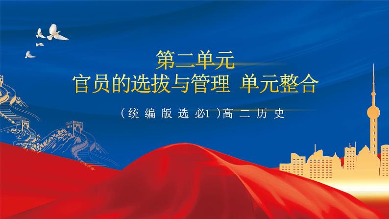 【新课标】第2单元《官员的选拔与管理》单元解读课件+单元整合课件+知识清单+专题+单元测试01