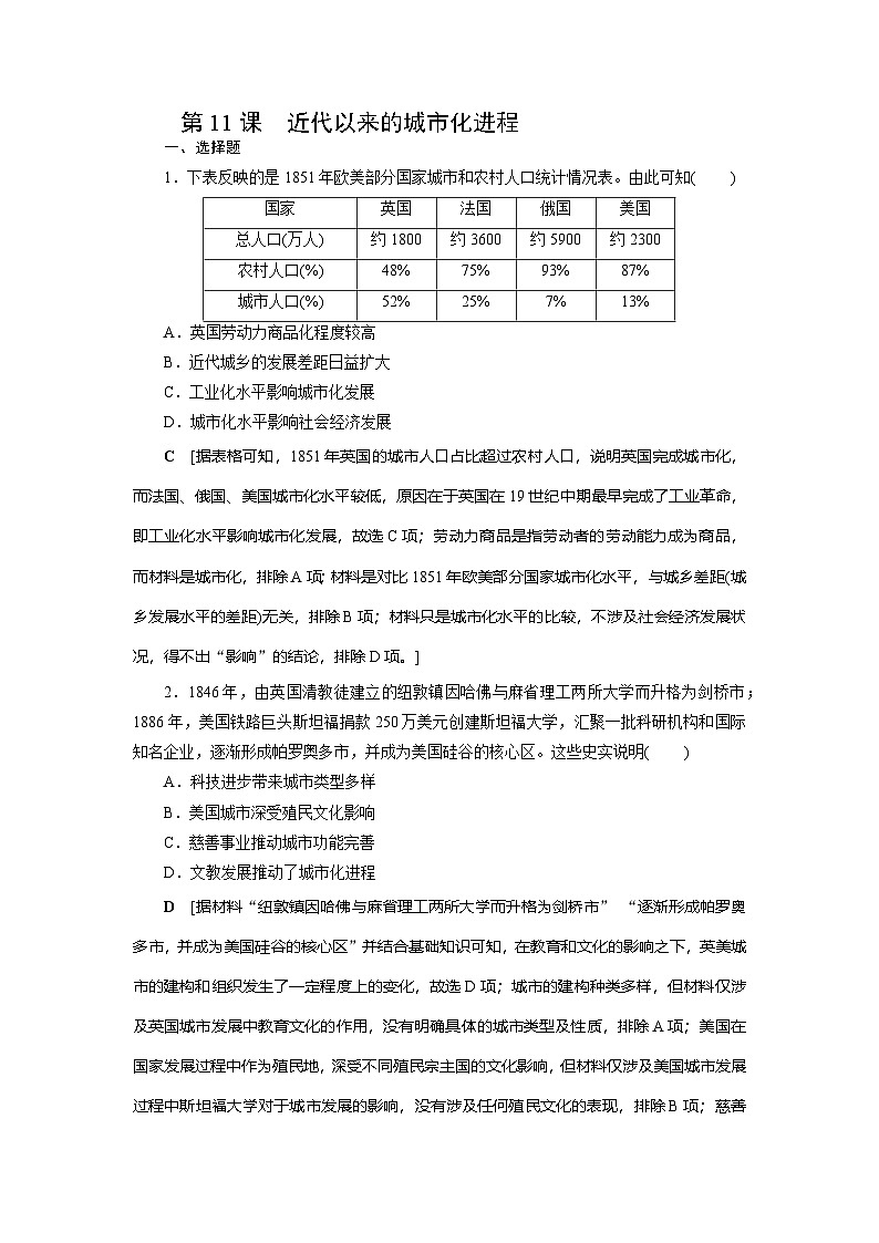 第11课 近代以来的城市化进程第1页