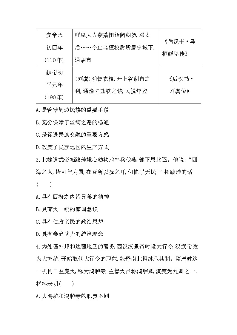 第11课 中国古代的民族关系与对外交往 - 学生版第2页