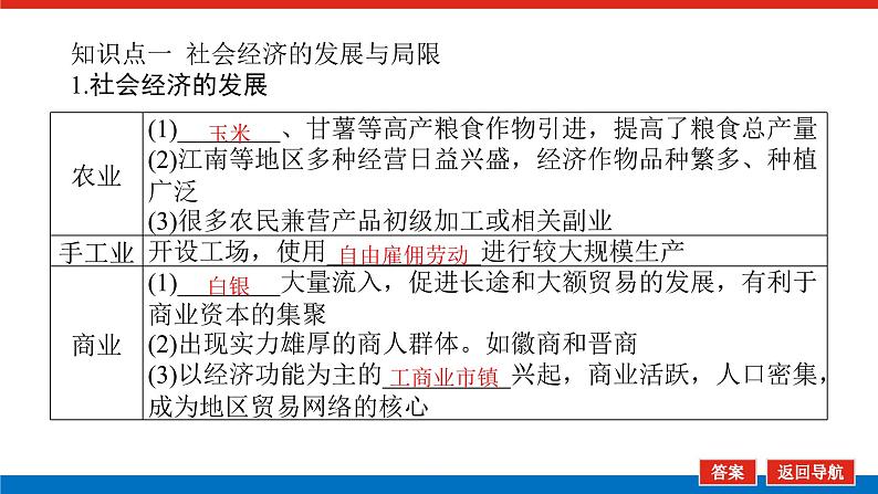 2025届高中历史全程复习构想课件课题11明至清中叶的经济与文化第5页