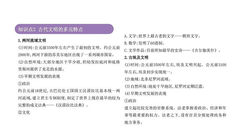 专题12 古代文明的产生与发展 课件--2025届高三统编版(2019)必修中外历史纲要下一轮复习第5页