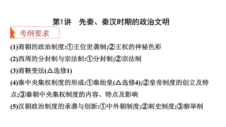 专题一 中国古代文明的奠基与初步发展——先秦、秦汉 课件--2025届高三统编版(2019)必修中外历史纲要上一轮复习第6页