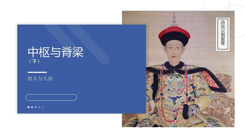 人民版高中历史必修第一册 专题一 中枢与脊梁(下)课件01