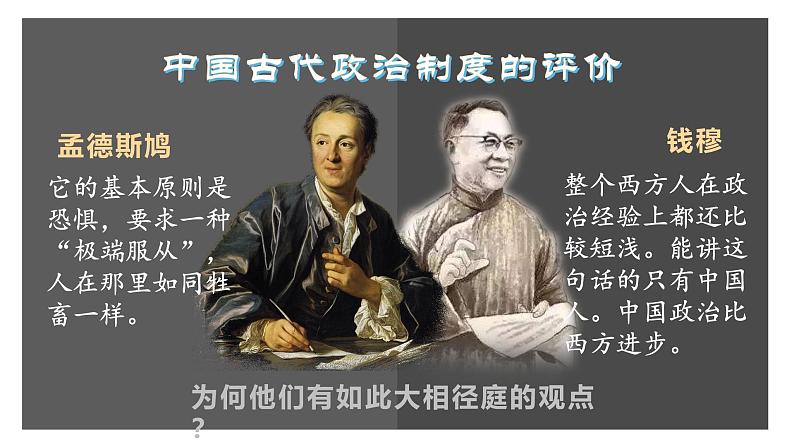 人民版高中历史必修第一册 专题一 中枢与脊梁(下)课件02