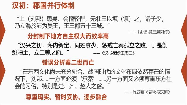 人民版高中历史必修第一册 专题一 中枢与脊梁(下)课件07