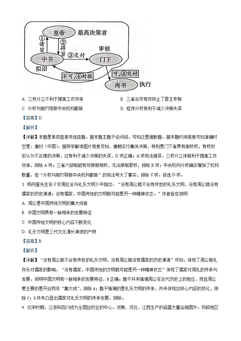 湖南省长沙大学附属中学2024-2025学年高二上学期开学考试历史试题(解析版)第2页