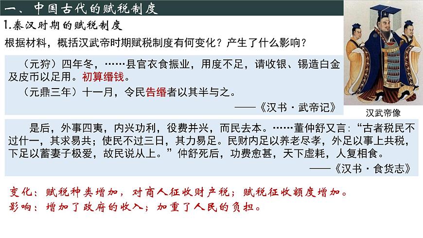 【同步課件】高中歷史選必一第16課 中國賦稅制度的演變課件第6頁
