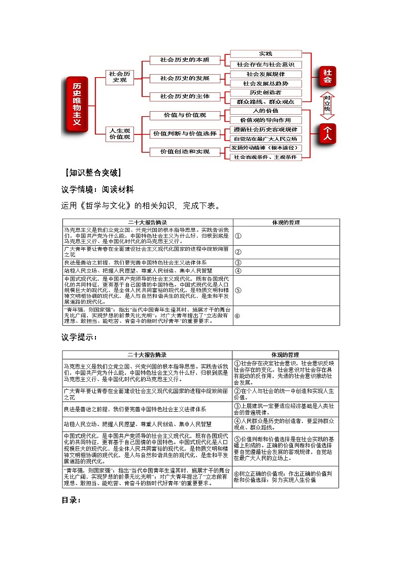 新高考政治二轮复习讲测练教案设计专题九 历史唯物主义(含解析)第2页