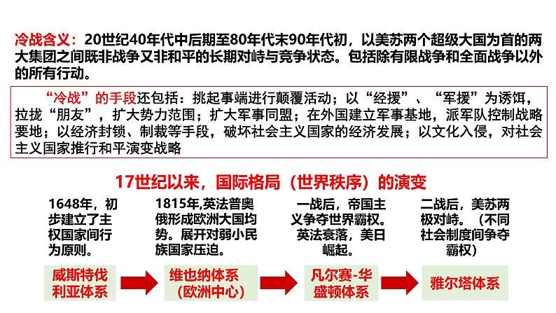 2025届历史一轮复习 第31讲二战后国际格局的演变与世界殖民体系的瓦解 课件第6页