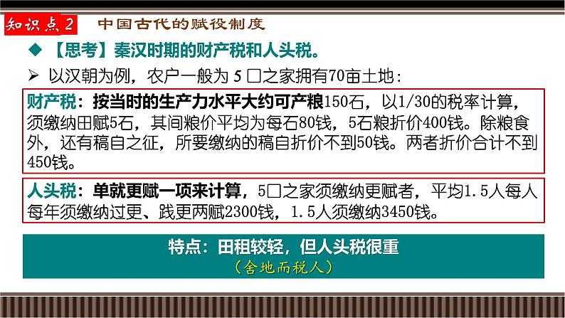 新高考历史一轮复习备课课件 第12讲+中国古代史选择性必修专题——货币与赋税制度(含答案)08