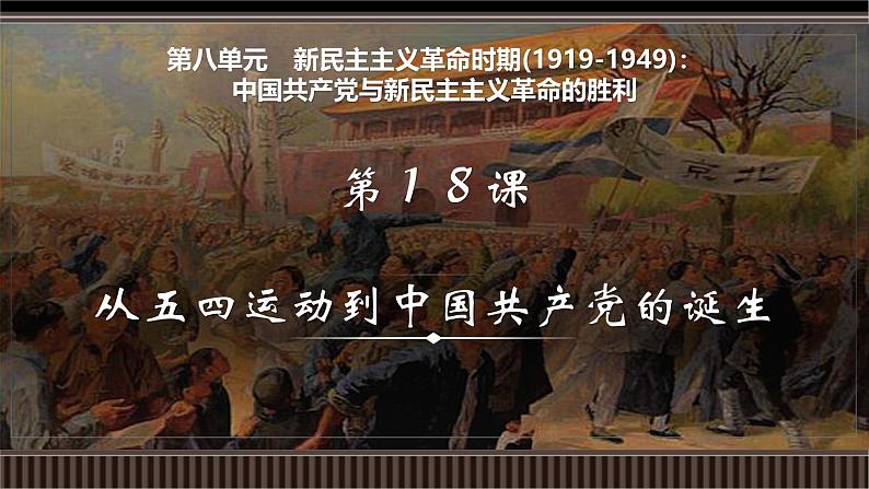 新高考历史一轮复习备课课件 第18讲+从五四运动到中国共产党的诞生(含答案)第1页