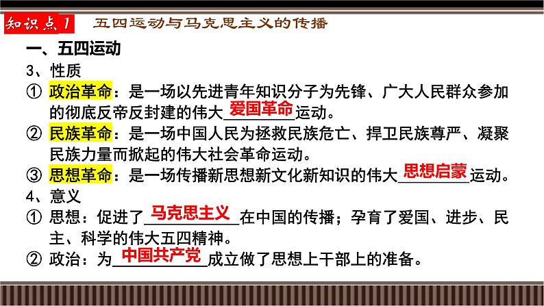 新高考历史一轮复习备课课件 第18讲+从五四运动到中国共产党的诞生(含答案)第6页