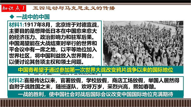 新高考历史一轮复习备课课件 第18讲+从五四运动到中国共产党的诞生(含答案)第7页