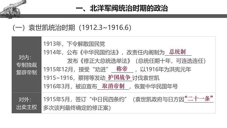 【史料学与考】新高考历史一轮复习素养提升探究课件专题6.2+北洋军阀统治时期的政治、经济与文化第5页