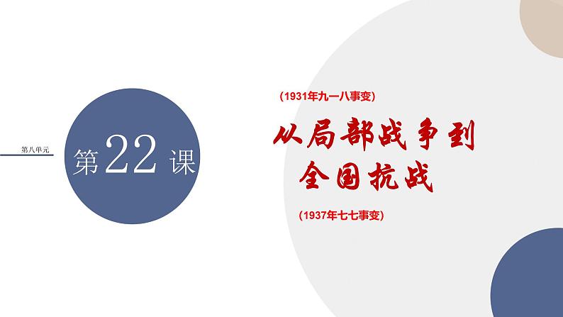 第22课 从局部战争到全国抗战课件----2024-2025学年高中历史必修 中外历史纲要(上)第1页