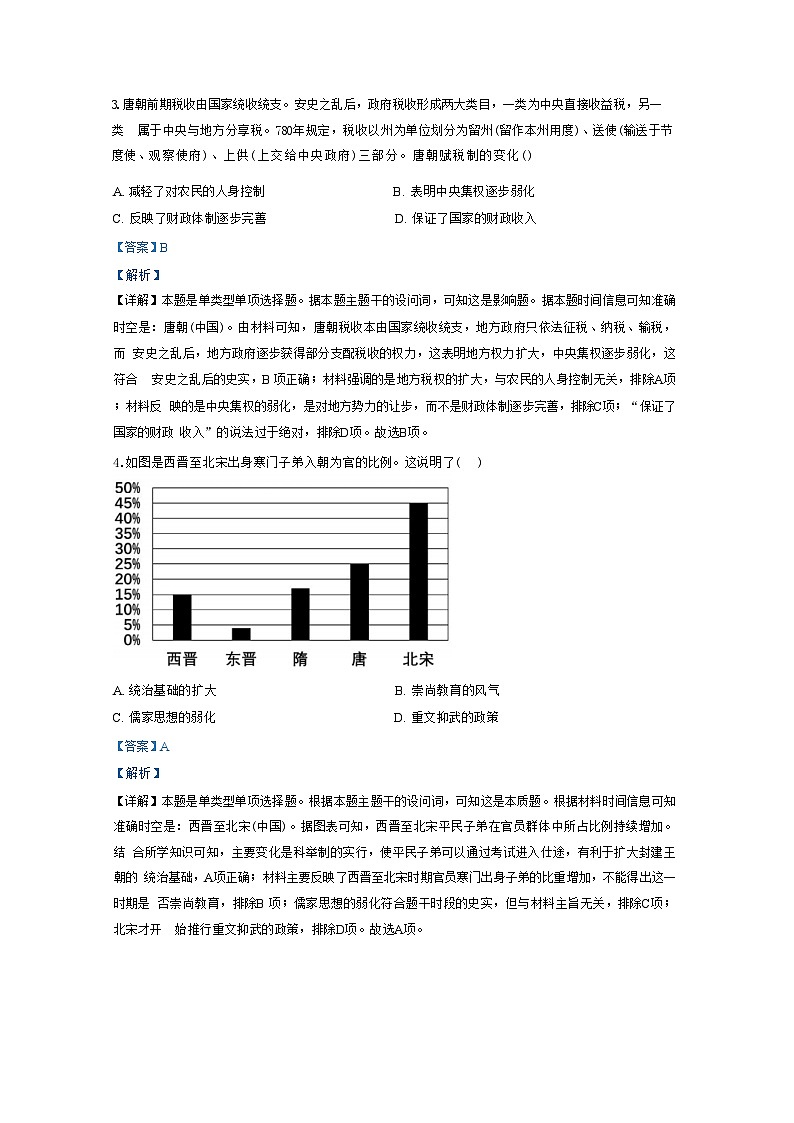 湖北省武汉市江夏实验高级中学2024-2025学年高三上学期7月模拟历史试题(解析版)第2页