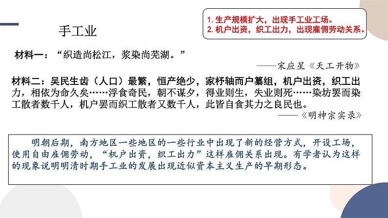 2024-2025学年高中历史必修 中外历史纲要(上)教学课件 第四单元-第14课 明至清中叶的经济与文化第5页