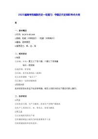 2025届高考统编版历史一轮复习：中国古代史知识考点大纲 讲义