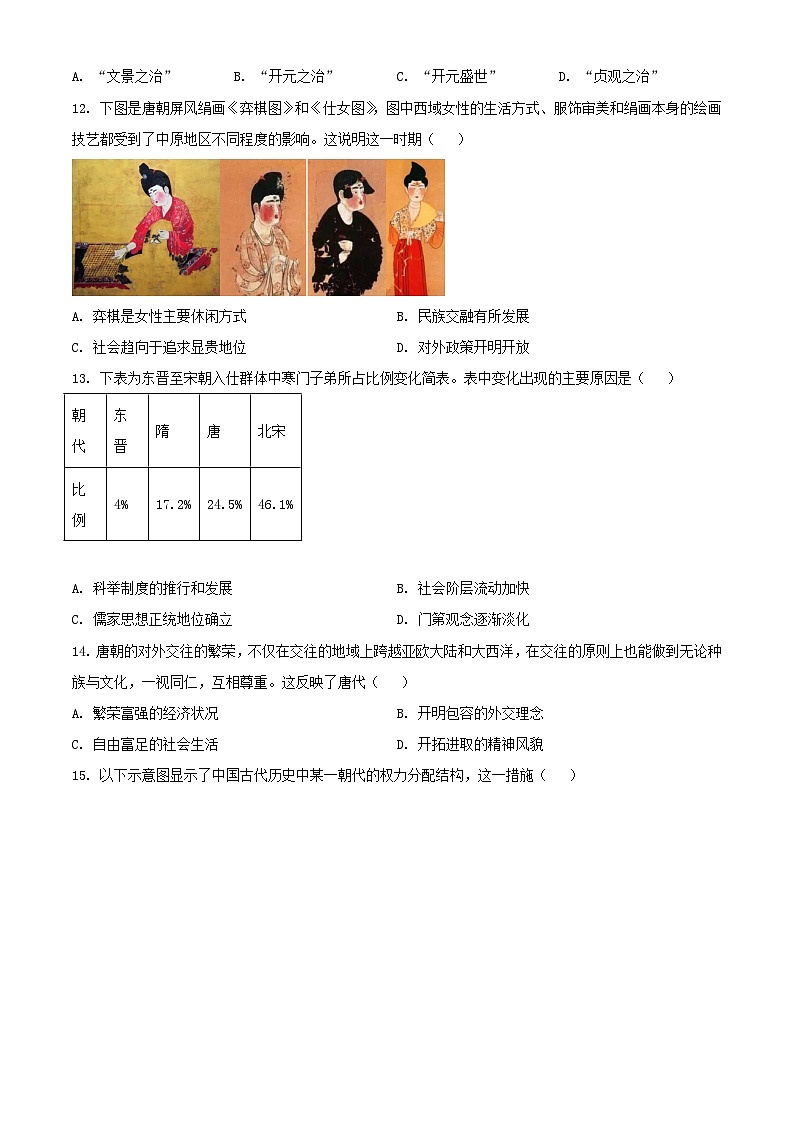 山东省邹城市2023_2024学年高一历史上学期期中试题第3页
