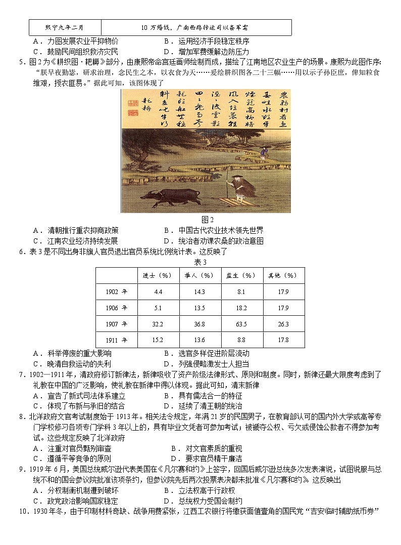 淄博一中2023级高二上学期10月素养调研检测历史试题第2页