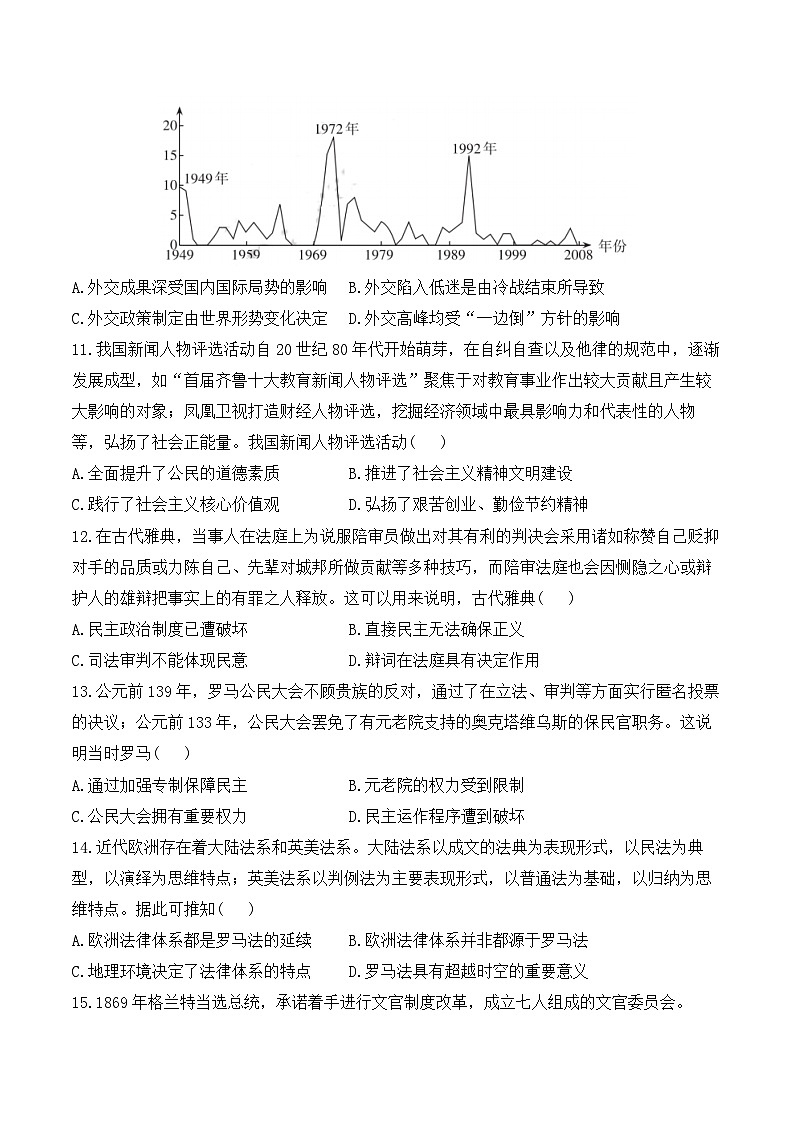 湖南省衡阳市衡阳县部分学校2024-2025学年高二上学期第一次联考历史(B卷)试题(Word版附答案)第3页