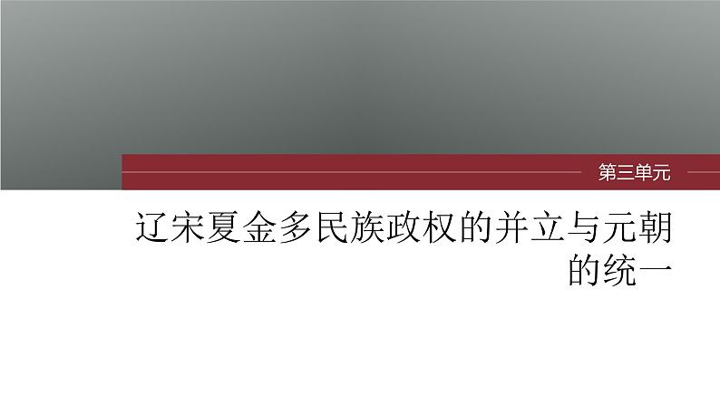 新高考历史一轮复习课件(部编版) 板块1 第3单元 第8讲 两宋的政治和军事与辽夏金元的统治(含解析)01
