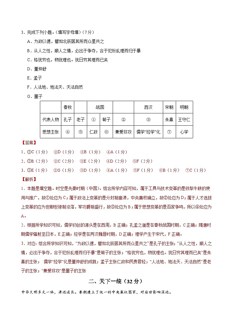 2024-2025学年高一上学期期中模拟考试历史(上海专用,纲要上册1_14课)试卷(Word版附解析)02