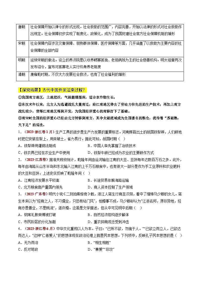 新高考历史二轮复习讲练测高考热点05 关注民生,和谐共生(讲义)(原卷版)第3页