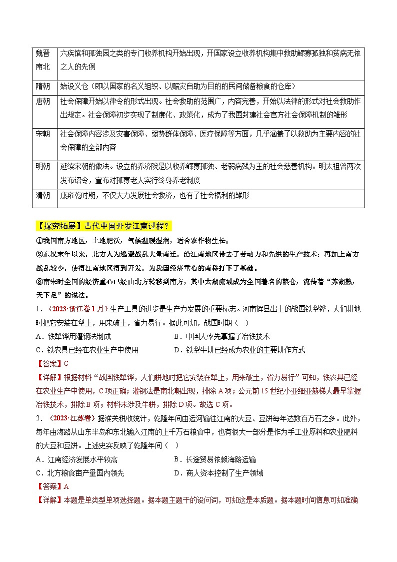 新高考历史二轮复习讲练测高考热点05 关注民生,和谐共生(讲义)(解析版)第3页