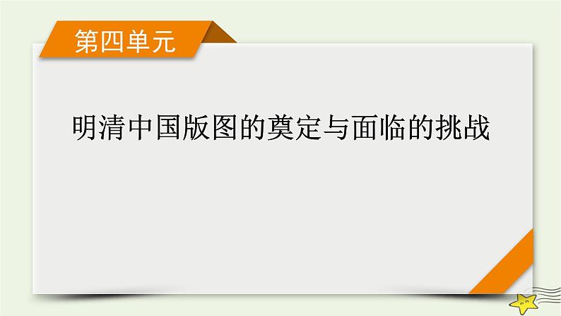 新高考高考历史一轮复习课件第4单元第11讲课时2清朝前中期的鼎盛与危机(含解析)第1页