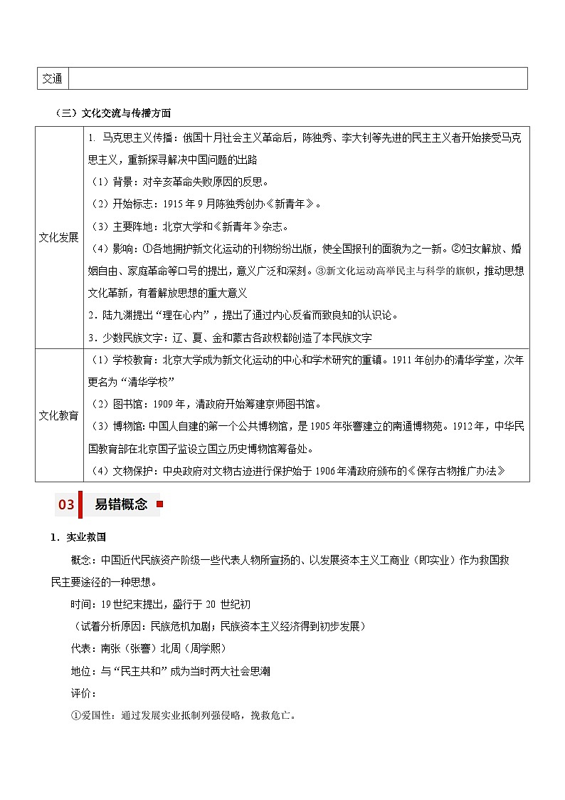 新高考历史三轮冲刺知识盘点+训练专题07+彷徨与呐喊——北洋军阀时期的统治(含解析)第3页