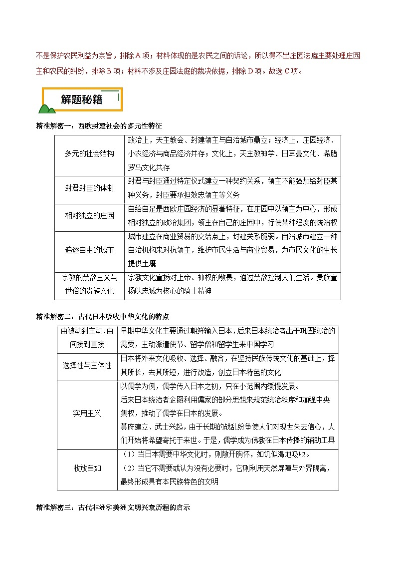 （江蘇版）新高考?xì)v史三輪沖刺押題卷第12題 中古時(shí)期的世界（解析版）第2頁(yè)