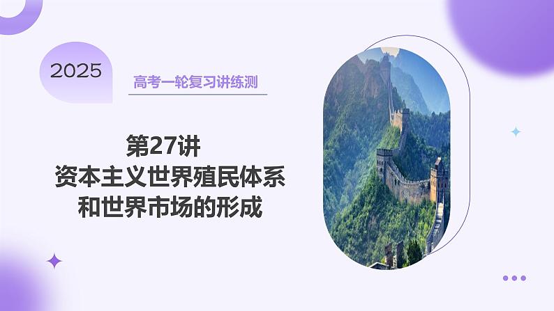 第27讲 资本主义世界殖民体系和世界市场的形成(课件)-【讲练通透】2025年高考历史一轮复习课件(高考新教材)第1页