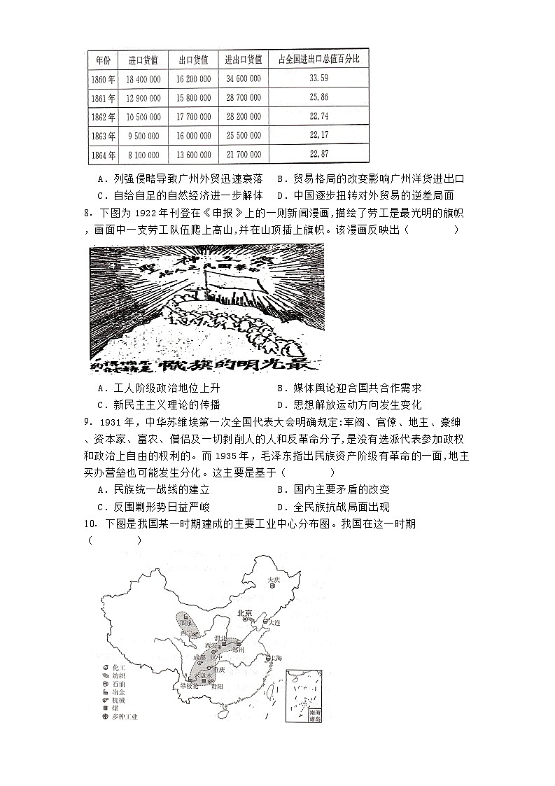 湖南省湘东十校2024-2025学年高三上学期10月联考历史试题02