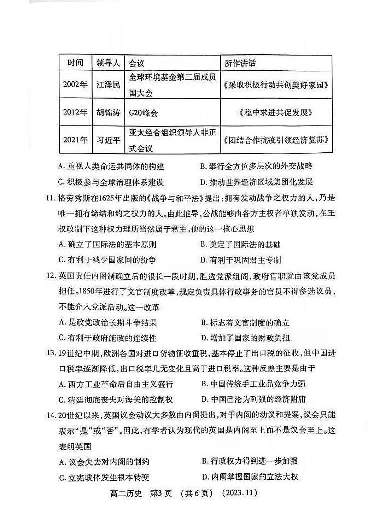 2024洛阳高二上学期期中考试历史PDF版含答案第3页