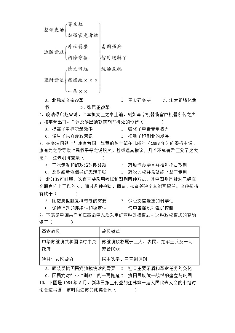江西省上进联考2024-2025学年高二上学期10月月考历史试题(含解析)第2页