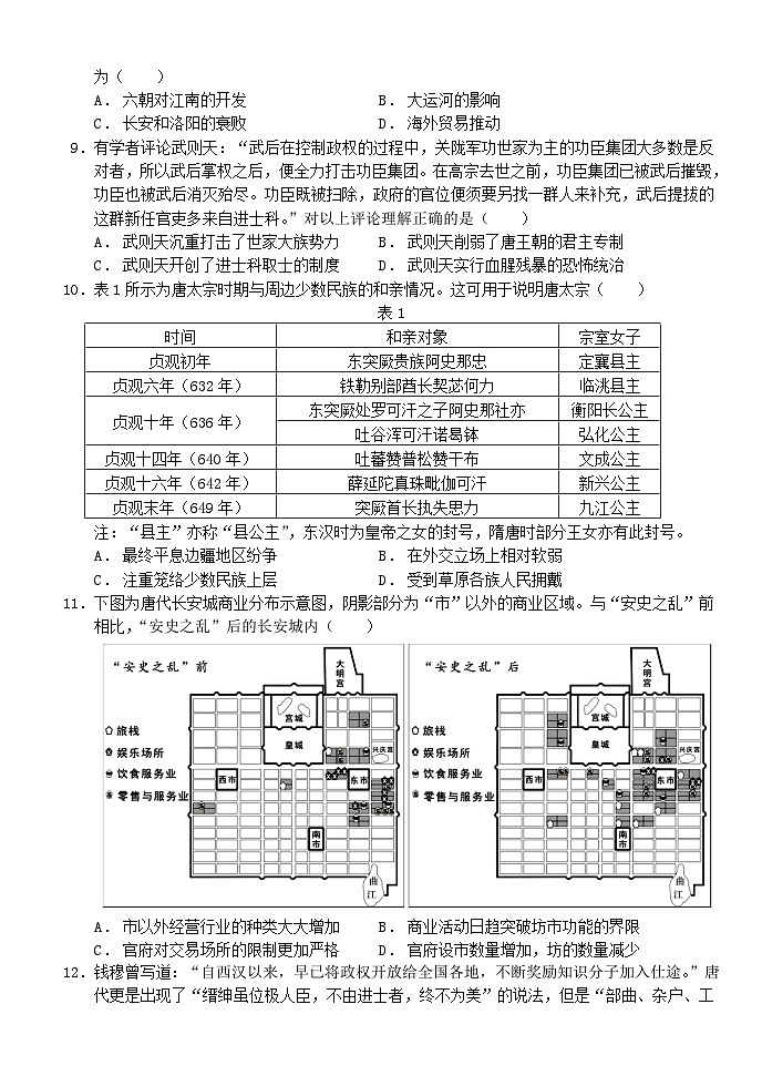 湖北省2023_2024学年高一历史上学期10月月考试题含解析第2页