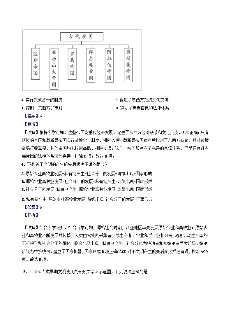 浙江省台州市三门县观澜中学2024--2025学年高二上学期10月月考历史试题(解析版)02