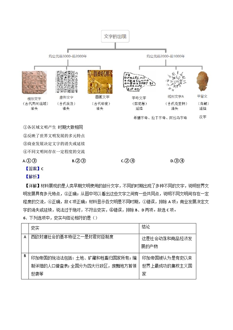 浙江省台州市三门县观澜中学2024--2025学年高二上学期10月月考历史试题(解析版)03