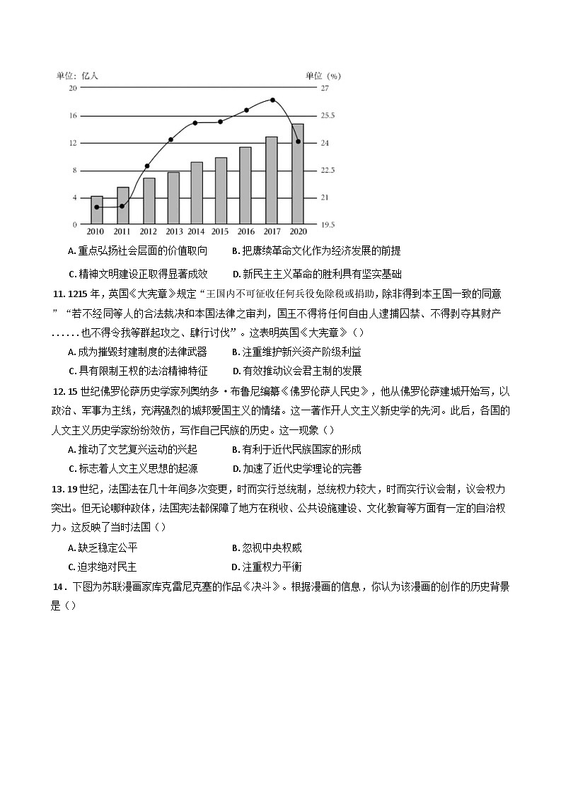 河北省秦皇岛市昌黎文汇学校2024-2025学年高二上学期期中考试历史试卷(含解析)第3页