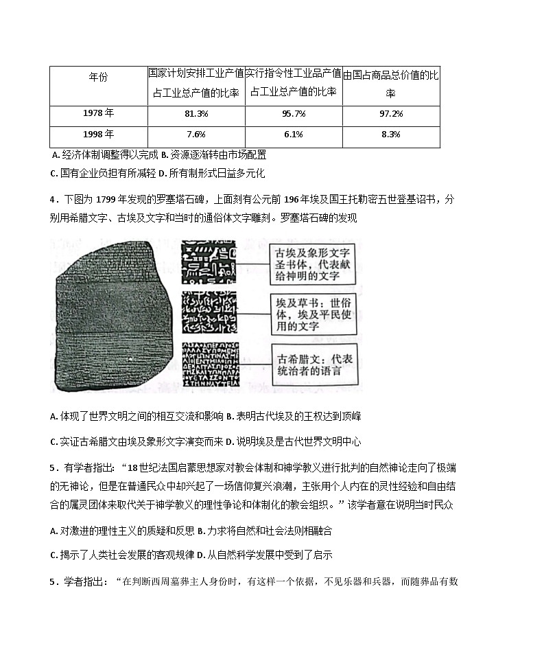 云南省普洱市澜沧拉祜族自治县第一中学2024-2025学年高二上学期期中测试历史试题(含解析)第2页