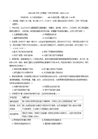 河南省葉縣高級(jí)中學(xué)2024-2025學(xué)年高一上學(xué)期11月月考?xì)v史試題(含解析)