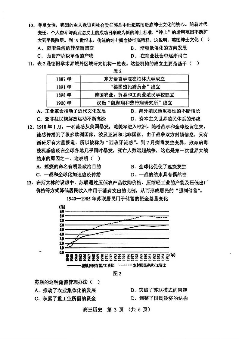 辽宁省沈阳市郊联体2024-2025学年高三上学期11月期中历史试题(含答案)03