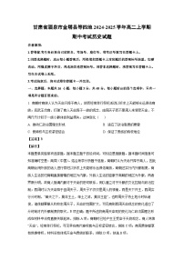 甘肅省酒泉市金塔縣等四地2024-2025學(xué)年高二上學(xué)期期中考試歷史試卷（解析版）